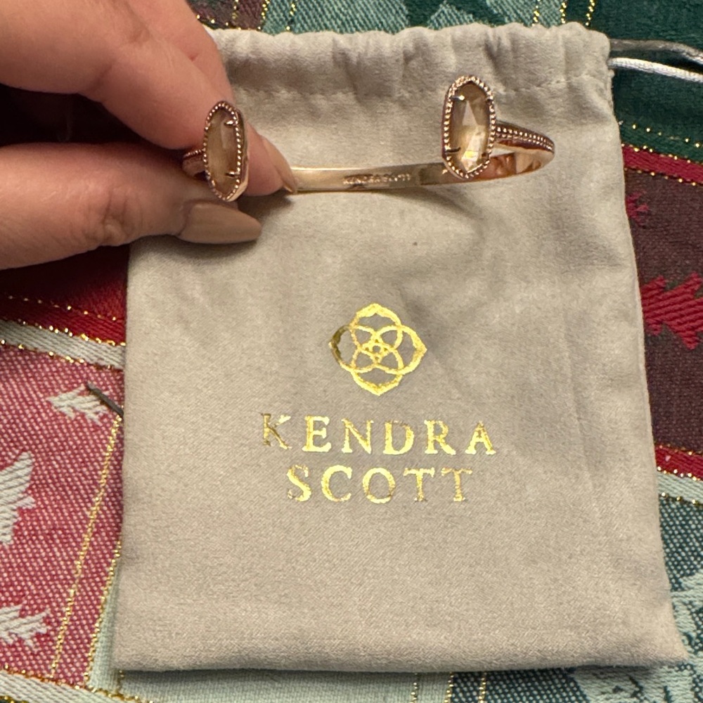 Kendra Scott RoseGold Cuff with brown mother of pearl